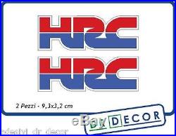 2 Adesivi in vinile HRC dim. 9,3x3,2 cm X Honda CBR, VFR, Africa Twin, Horne