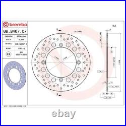 Disque De Frein Fixe BREMBO 68B407C7 Pour Honda 750 XRV AFRICA TWIN 1990-2003 Disque De Frein Fixe BREMBO 68B407C7 Pour Honda 750 XRV AFRICA TWIN 1990-2003