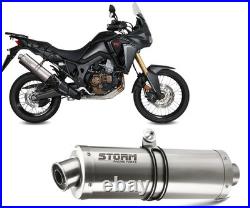 Echappement Storm by Mivv Oval Acier Honda Crf 1000 L Africa Twin 2016 2019