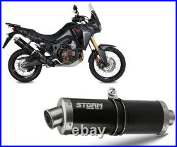 Echappement Storm by Mivv Oval Nero Honda Crf 1000 L Africa Twin 2016 2019