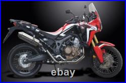 HONDA CRF1000L AFRICA TWIN 2016-2019 Echappement Complet Pot320mm Tri-Ovale Inox HONDA CRF1000L AFRICA TWIN 2016-2019 Echappement Complet Pot320mm Tri-Ovale Inox