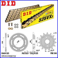 HONDA XR-V AFRICA TWIN 650 1988-1992 chaîne pignon couronne set DID 525VX3 pa