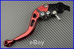 Levier leviers levers court short CNC FULL red rouge Honda Africa TWIN 750 XRV