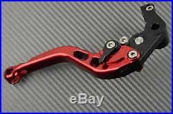 Levier leviers levers court short CNC FULL red rouge Honda Africa TWIN 750 XRV