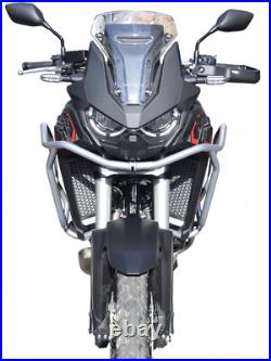 Pare carters Crash Bars Heed HONDA CRF 1100 Africa Twin 2020-2023 Bunker argenté