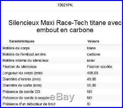SILENCIEUX ARROW RACE-TECH TITANE HONDA CRF 1000 L AFRICA TWIN 2016- 72621PK
