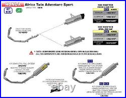 Silencieux Arrow Race-tech Dark Honda Africa Twin Adv Sport 2018/2019 72621akn